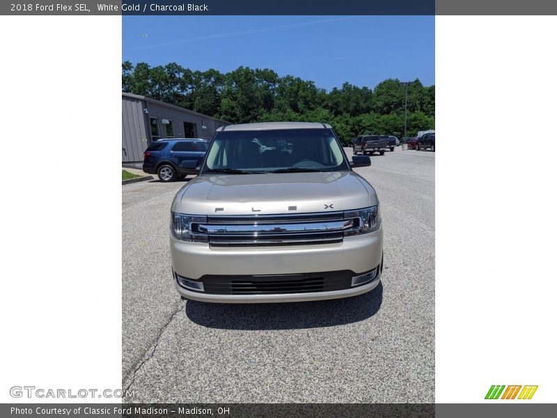 White Gold / Charcoal Black 2018 Ford Flex SEL