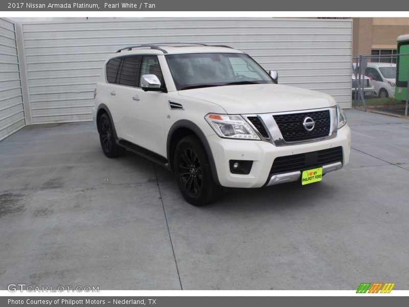 Pearl White / Tan 2017 Nissan Armada Platinum