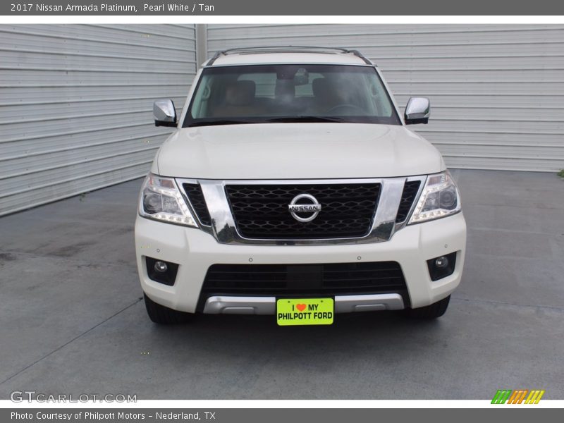 Pearl White / Tan 2017 Nissan Armada Platinum
