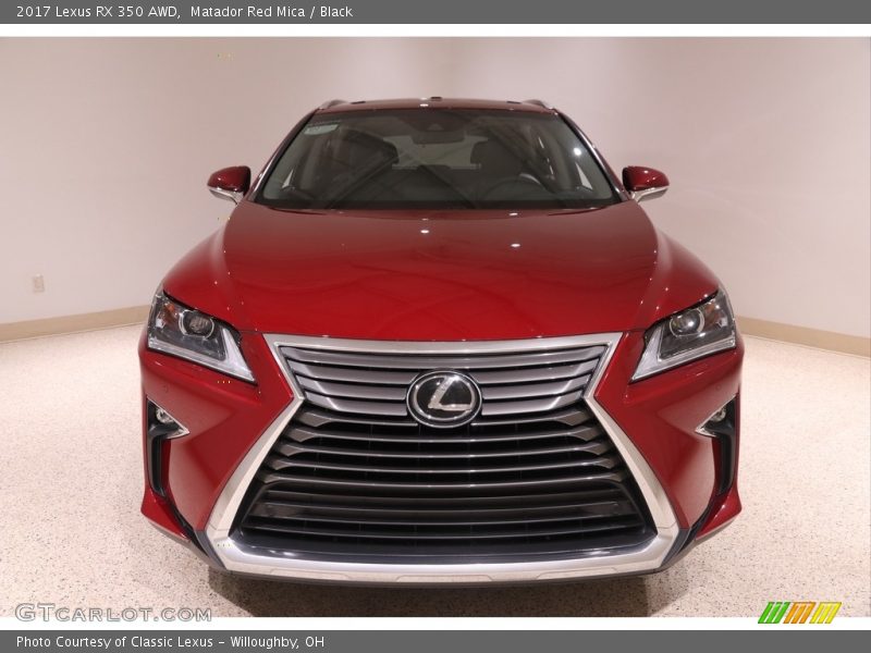 Matador Red Mica / Black 2017 Lexus RX 350 AWD
