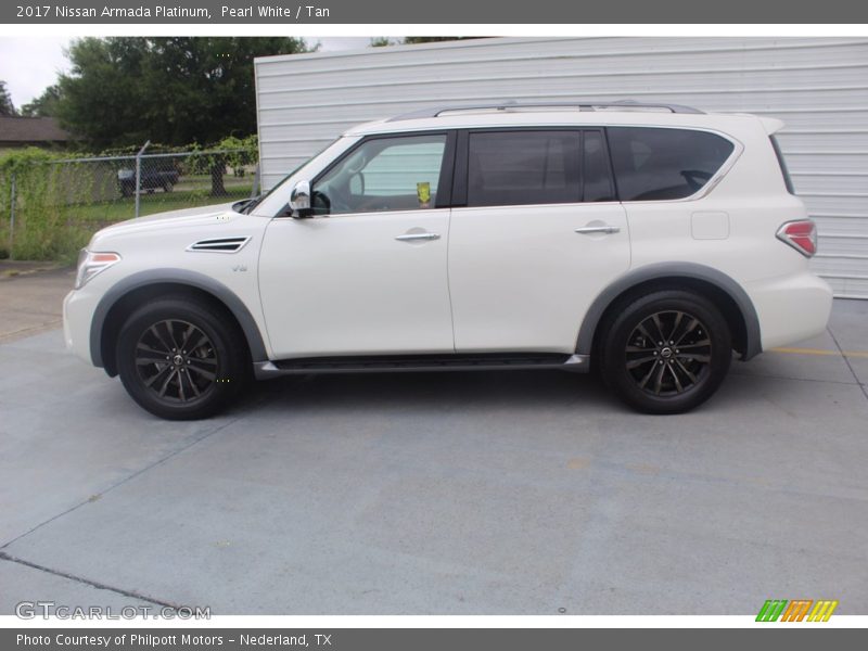 Pearl White / Tan 2017 Nissan Armada Platinum