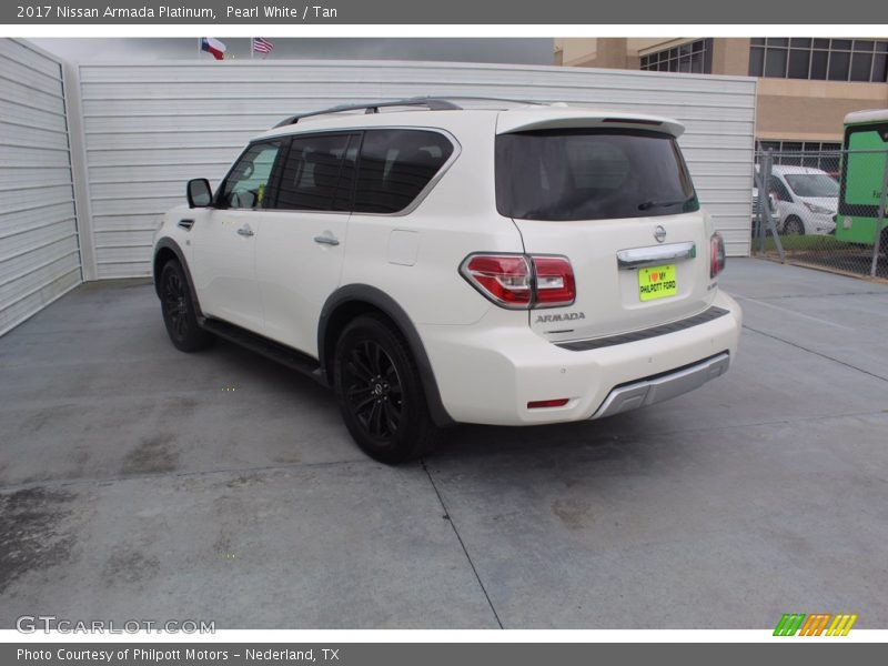 Pearl White / Tan 2017 Nissan Armada Platinum