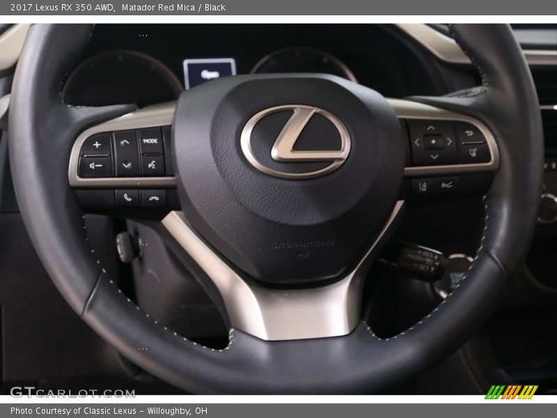 Matador Red Mica / Black 2017 Lexus RX 350 AWD