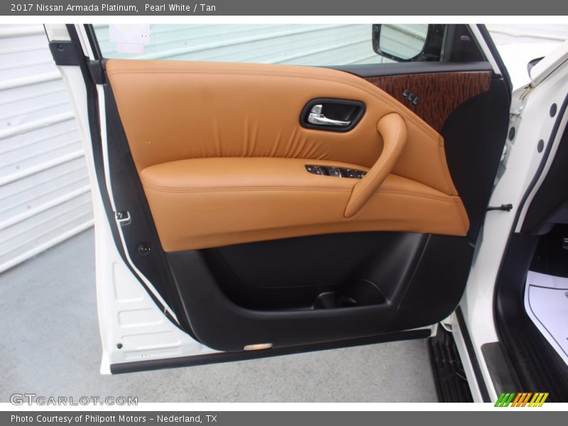 Pearl White / Tan 2017 Nissan Armada Platinum