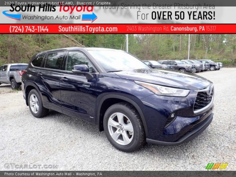 Blueprint / Graphite 2020 Toyota Highlander Hybrid LE AWD