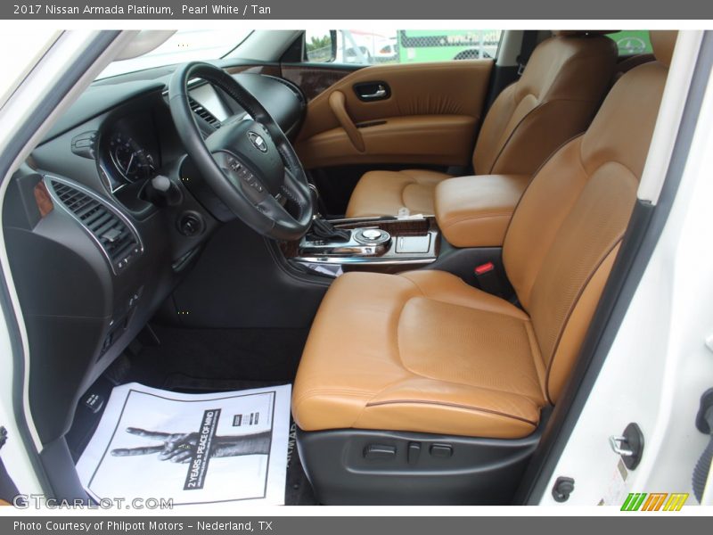 Pearl White / Tan 2017 Nissan Armada Platinum