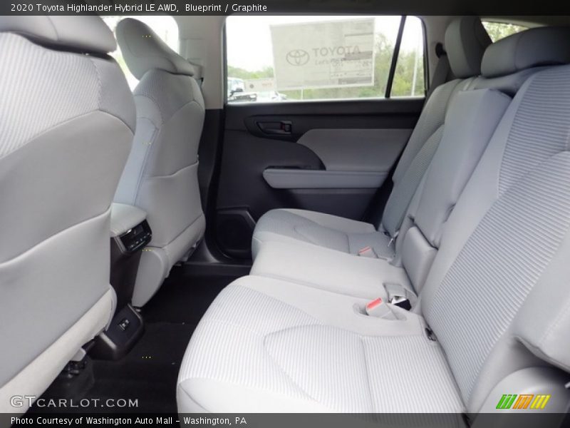 Rear Seat of 2020 Highlander Hybrid LE AWD