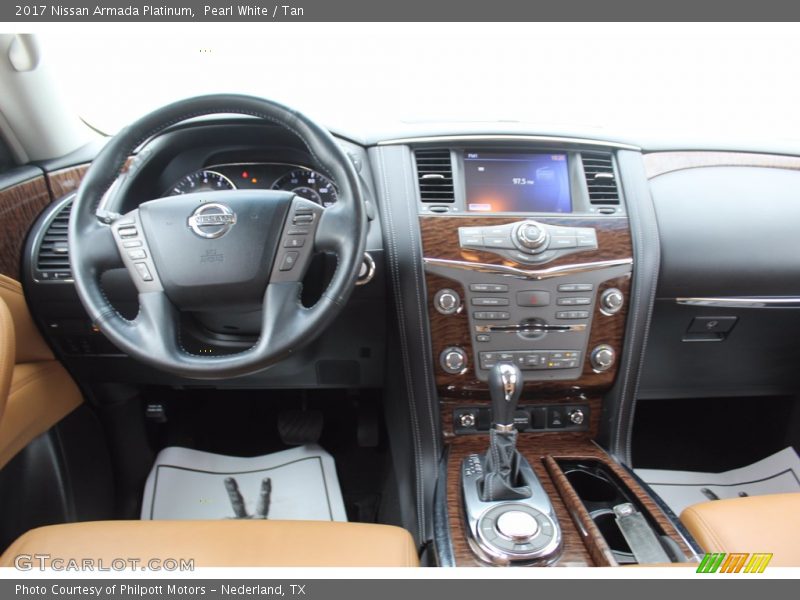 Pearl White / Tan 2017 Nissan Armada Platinum