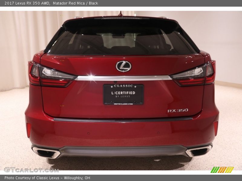 Matador Red Mica / Black 2017 Lexus RX 350 AWD