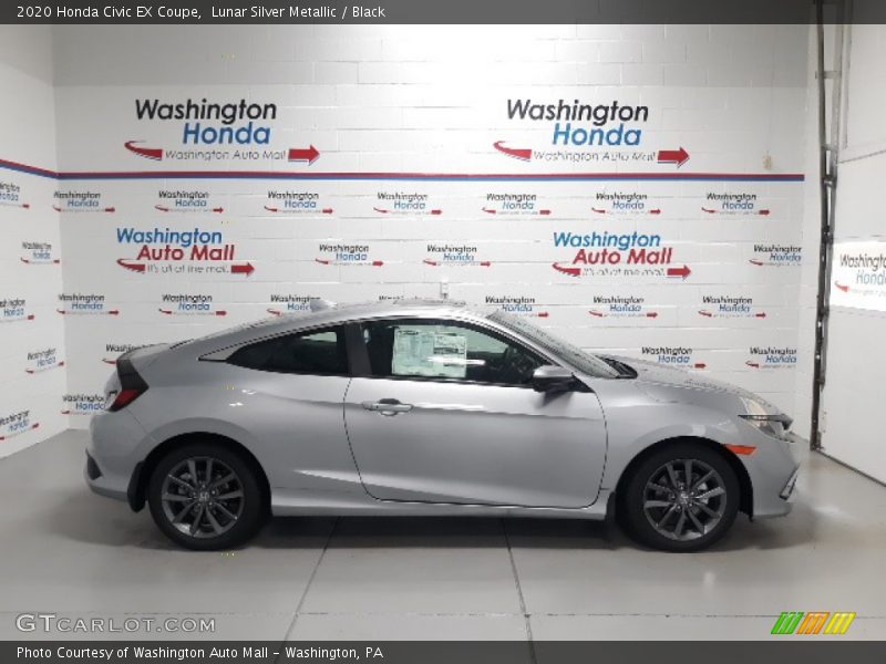 Lunar Silver Metallic / Black 2020 Honda Civic EX Coupe