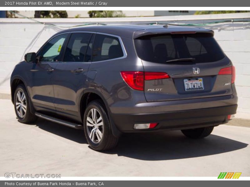 Modern Steel Metallic / Gray 2017 Honda Pilot EX AWD