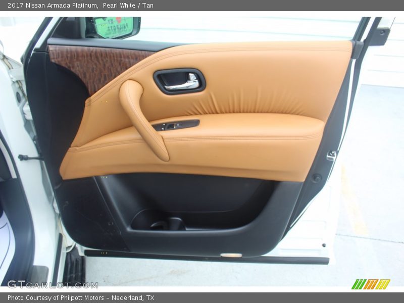 Pearl White / Tan 2017 Nissan Armada Platinum