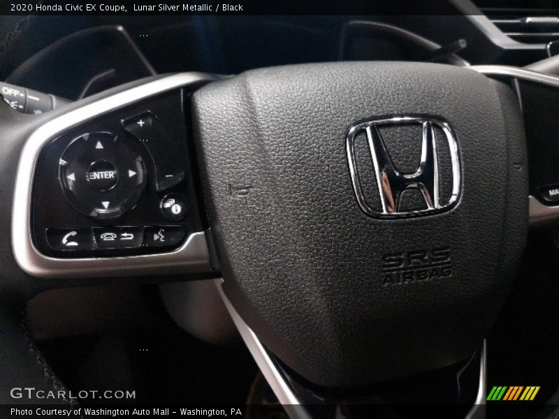 Lunar Silver Metallic / Black 2020 Honda Civic EX Coupe