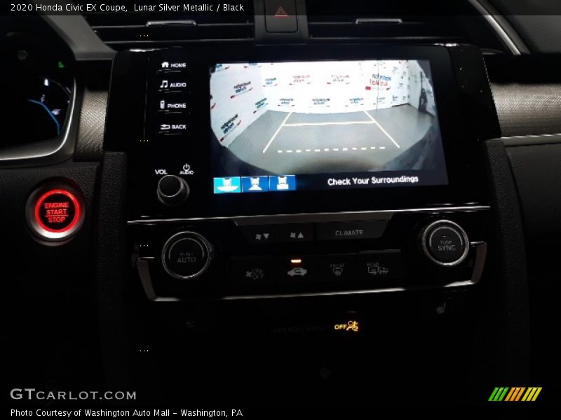 Lunar Silver Metallic / Black 2020 Honda Civic EX Coupe