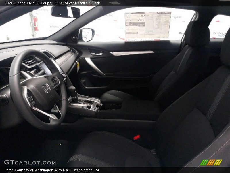 Lunar Silver Metallic / Black 2020 Honda Civic EX Coupe