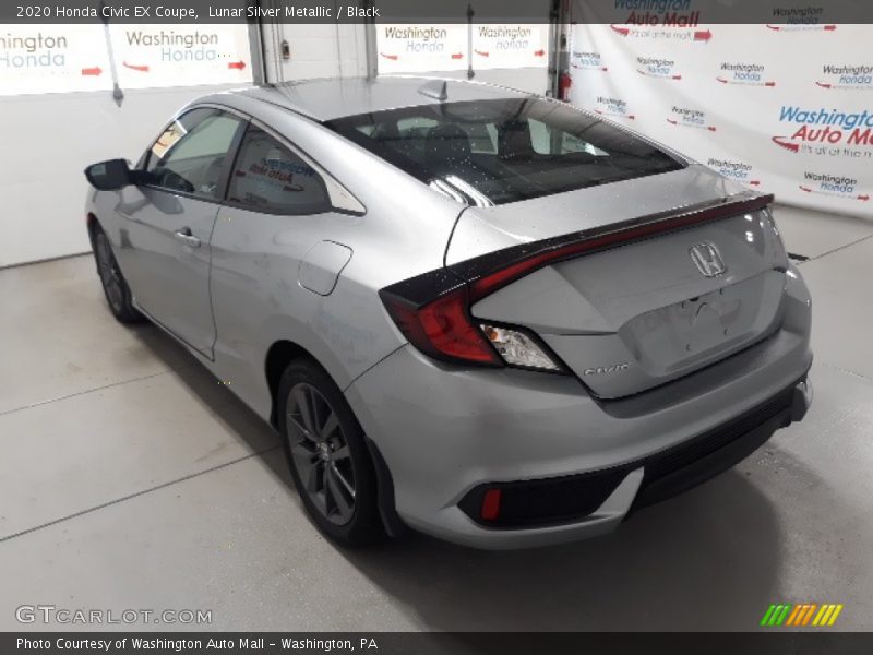 Lunar Silver Metallic / Black 2020 Honda Civic EX Coupe