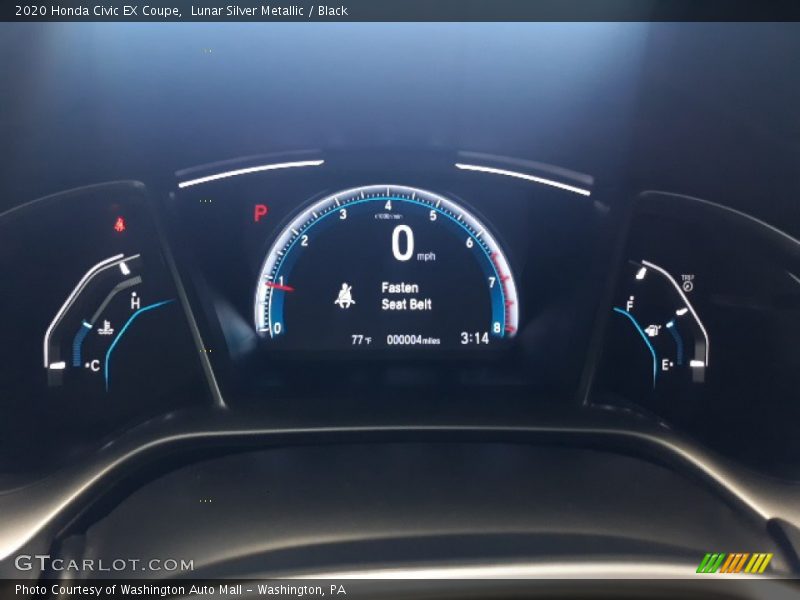 Lunar Silver Metallic / Black 2020 Honda Civic EX Coupe
