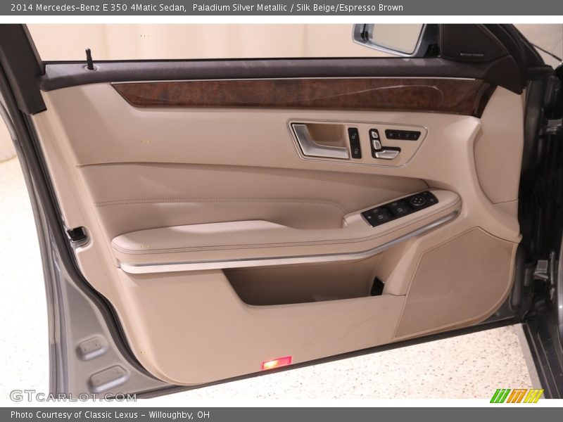 Paladium Silver Metallic / Silk Beige/Espresso Brown 2014 Mercedes-Benz E 350 4Matic Sedan