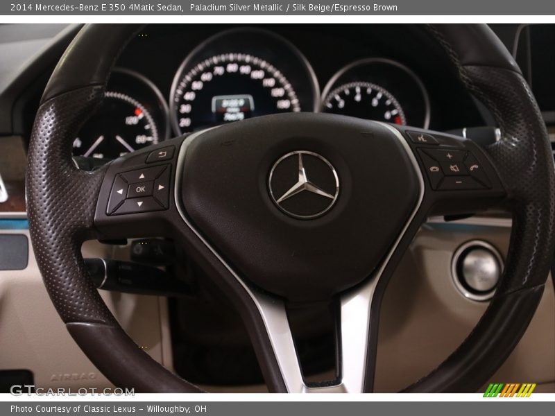 Paladium Silver Metallic / Silk Beige/Espresso Brown 2014 Mercedes-Benz E 350 4Matic Sedan