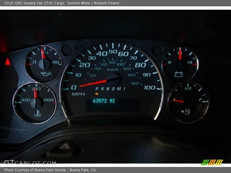  2016 Savana Van 2500 Cargo 2500 Cargo Gauges