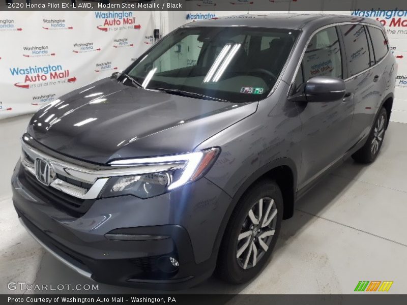 Modern Steel Metallic / Black 2020 Honda Pilot EX-L AWD
