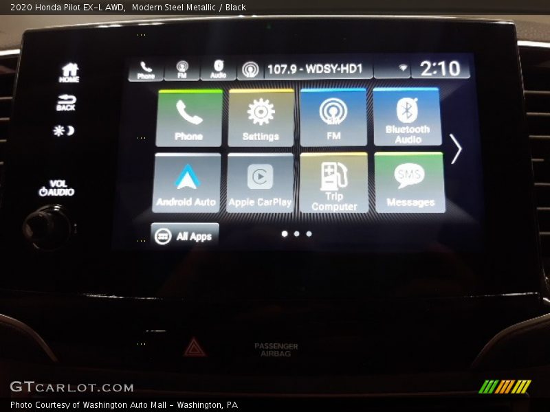 Modern Steel Metallic / Black 2020 Honda Pilot EX-L AWD