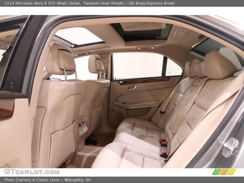 Paladium Silver Metallic / Silk Beige/Espresso Brown 2014 Mercedes-Benz E 350 4Matic Sedan