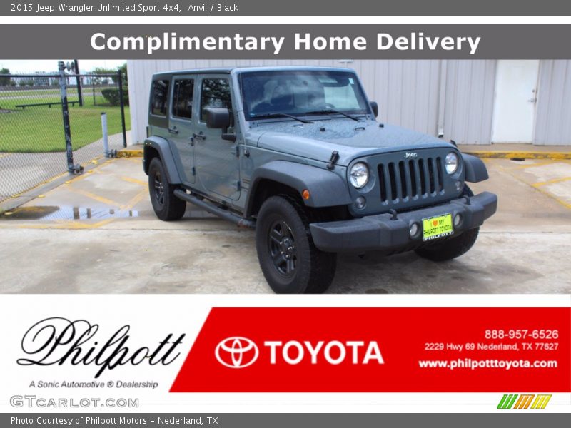 Anvil / Black 2015 Jeep Wrangler Unlimited Sport 4x4