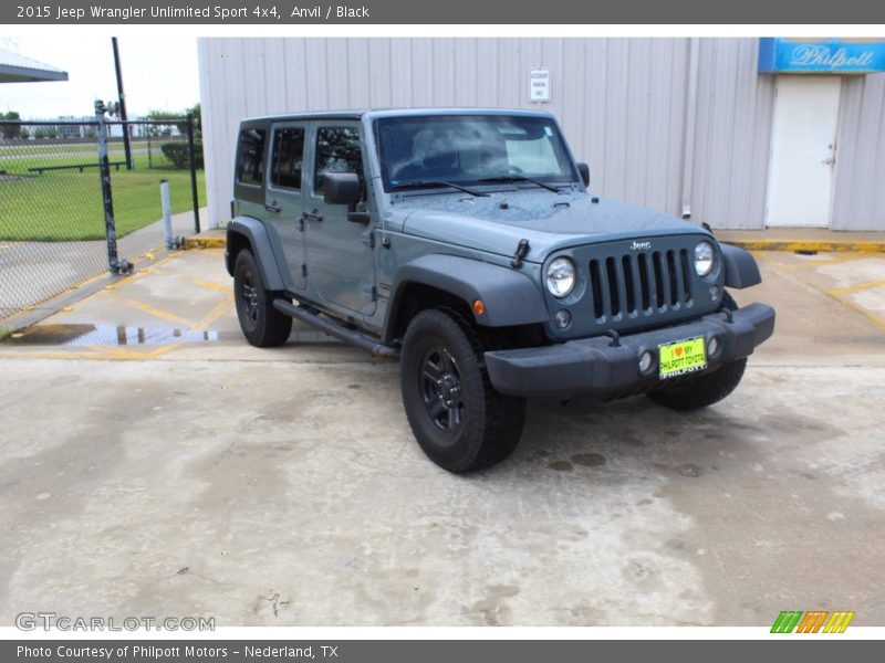Anvil / Black 2015 Jeep Wrangler Unlimited Sport 4x4