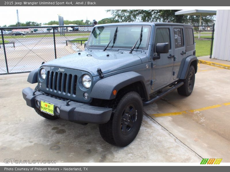 Anvil / Black 2015 Jeep Wrangler Unlimited Sport 4x4