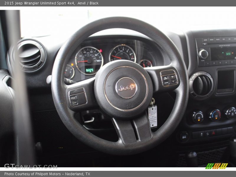 Anvil / Black 2015 Jeep Wrangler Unlimited Sport 4x4