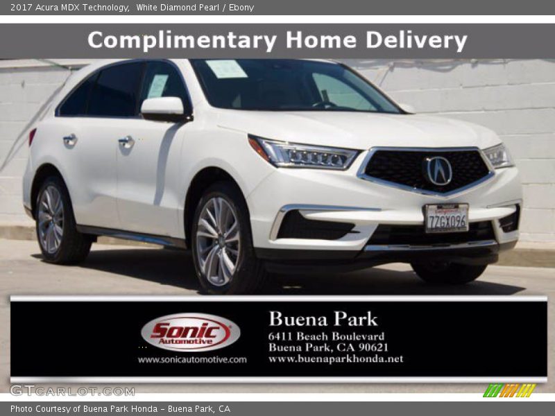 White Diamond Pearl / Ebony 2017 Acura MDX Technology