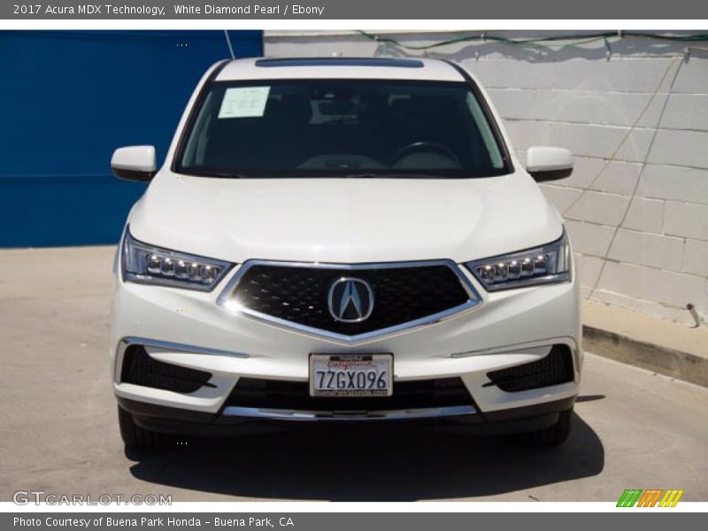 White Diamond Pearl / Ebony 2017 Acura MDX Technology