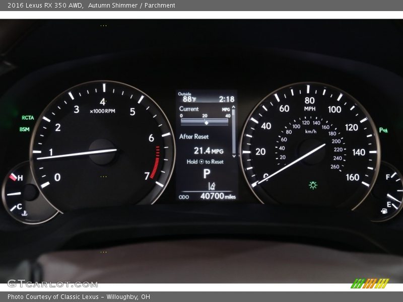  2016 RX 350 AWD 350 AWD Gauges