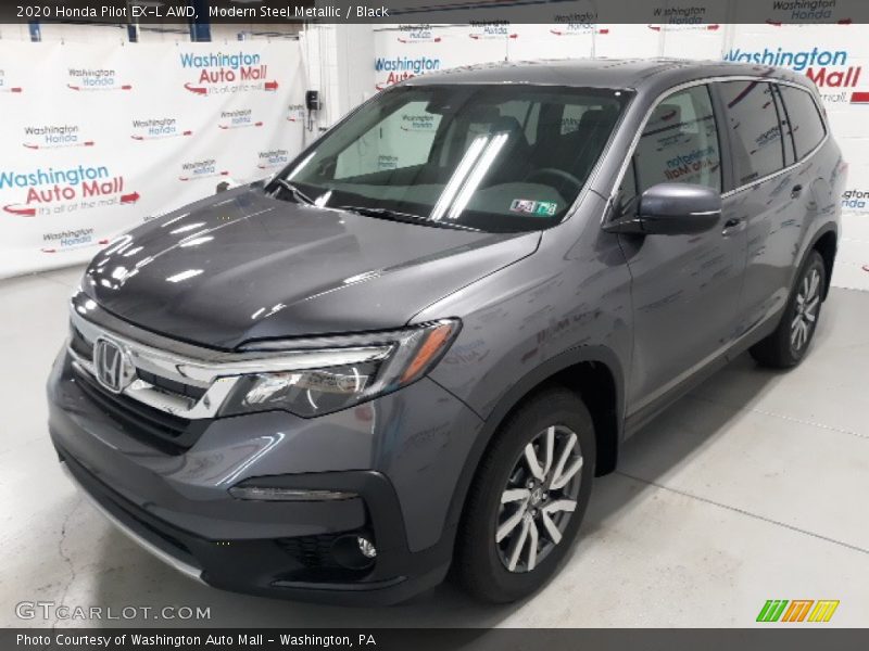 Modern Steel Metallic / Black 2020 Honda Pilot EX-L AWD