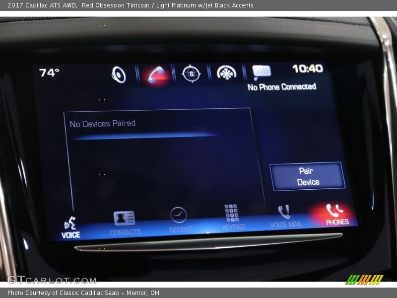 Red Obsession Tintcoat / Light Platinum w/Jet Black Accents 2017 Cadillac ATS AWD