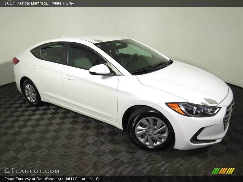 White / Gray 2017 Hyundai Elantra SE