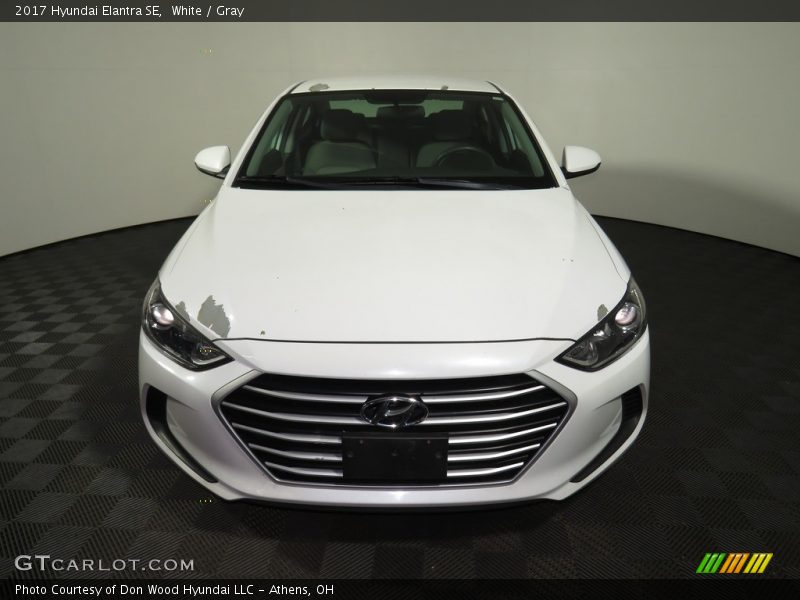 White / Gray 2017 Hyundai Elantra SE