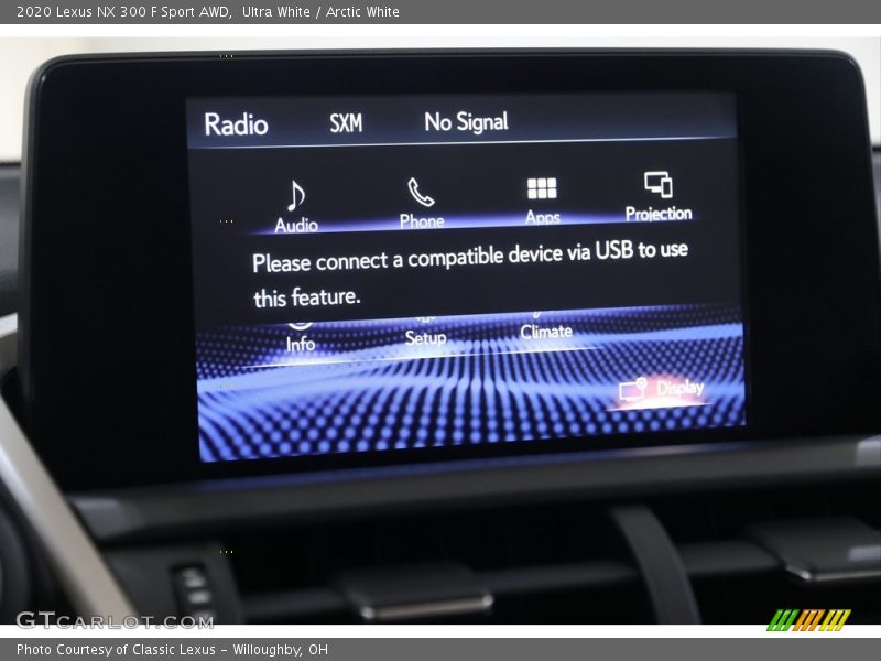 Controls of 2020 NX 300 F Sport AWD