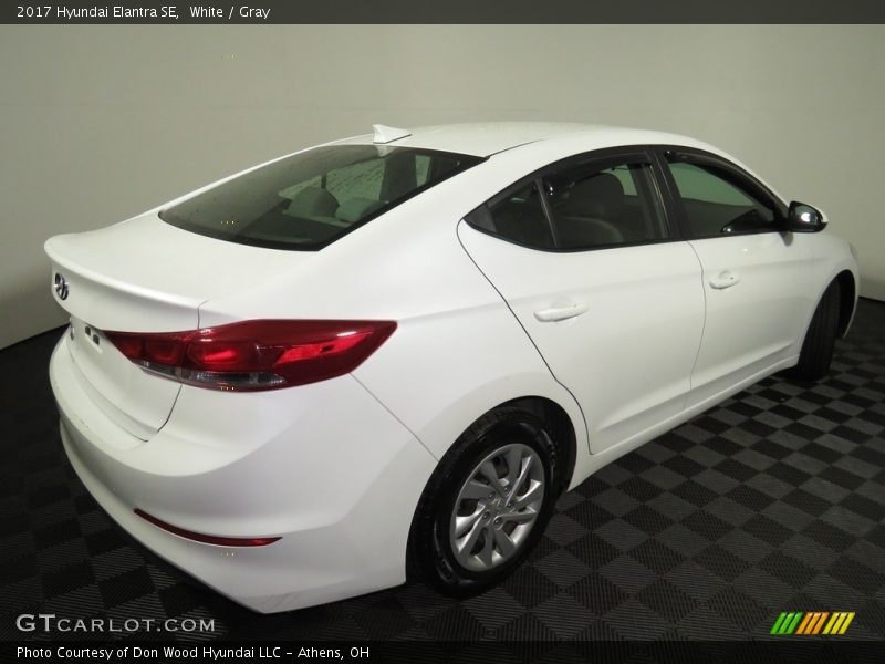 White / Gray 2017 Hyundai Elantra SE