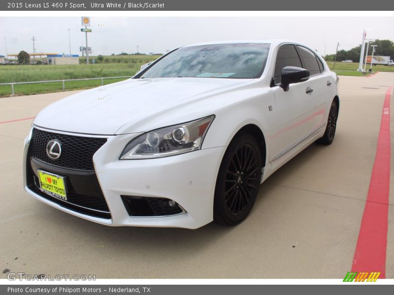 Ultra White / Black/Scarlet 2015 Lexus LS 460 F Sport