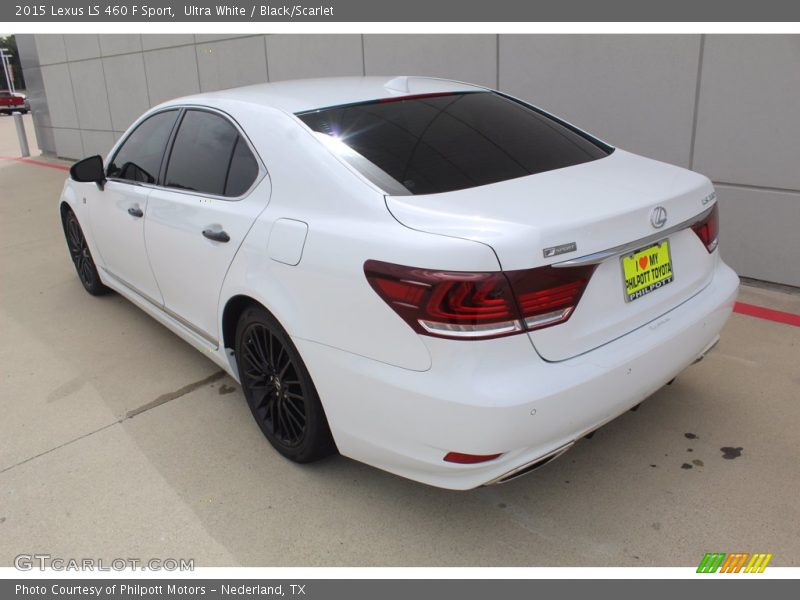 Ultra White / Black/Scarlet 2015 Lexus LS 460 F Sport