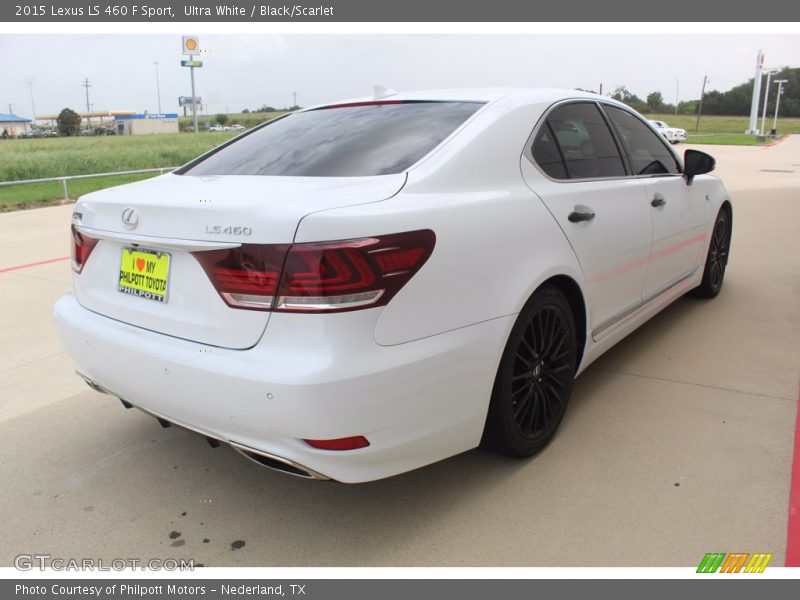 Ultra White / Black/Scarlet 2015 Lexus LS 460 F Sport