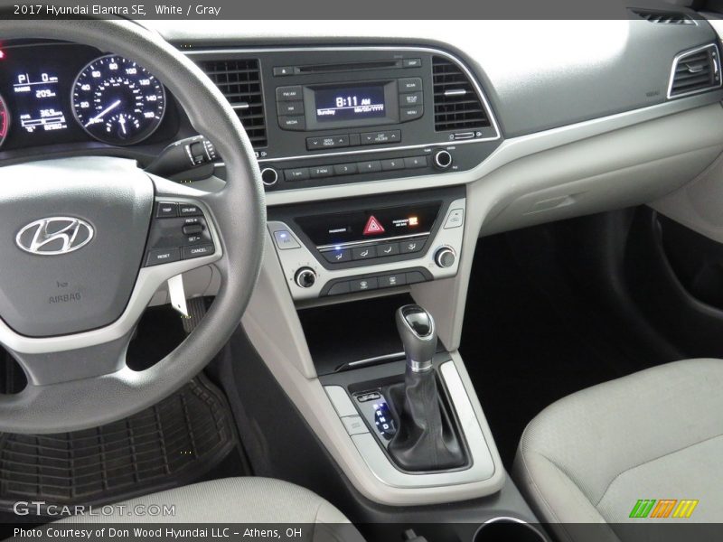 White / Gray 2017 Hyundai Elantra SE