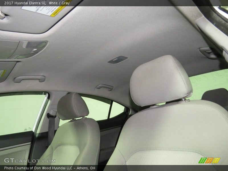 White / Gray 2017 Hyundai Elantra SE