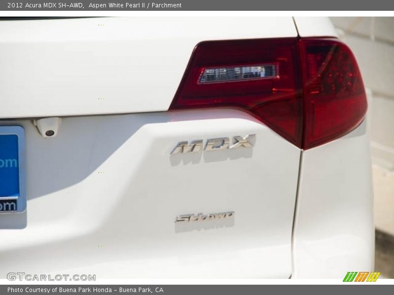 Aspen White Pearl II / Parchment 2012 Acura MDX SH-AWD