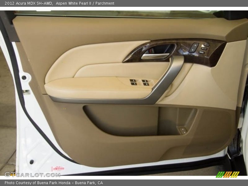 Aspen White Pearl II / Parchment 2012 Acura MDX SH-AWD