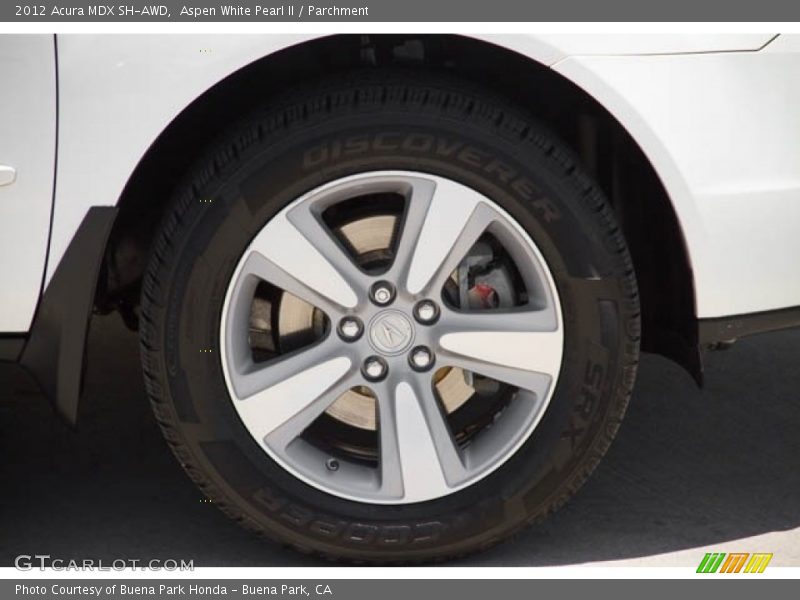 Aspen White Pearl II / Parchment 2012 Acura MDX SH-AWD