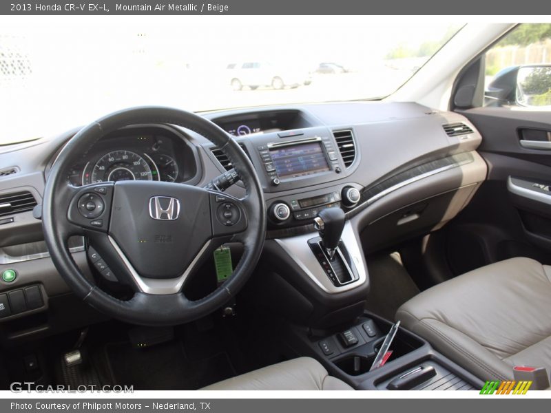 Mountain Air Metallic / Beige 2013 Honda CR-V EX-L