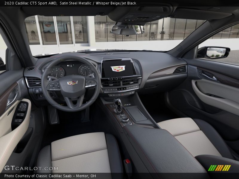 Satin Steel Metallic / Whisper Beige/Jet Black 2020 Cadillac CT5 Sport AWD
